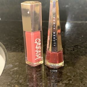 Fenty Beauty Gloss Bomb and Stunna Lip Paint - Coral and Deep Red